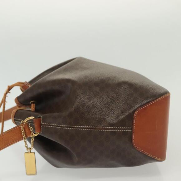 CELINE Macadam Canvas Shoulder Bag Pvc Leather Brown Gold - Picture 5 of 13
